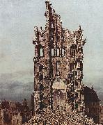 Ansicht von Dresden, Die Ruine der Kreuzkirche, von Osten aus gesehen